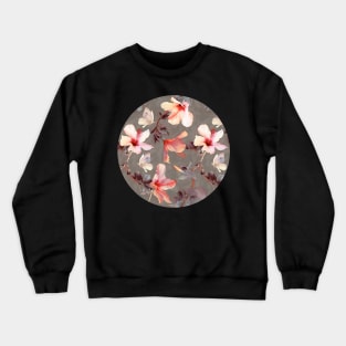 Coral Hibiscus Crewneck Sweatshirt